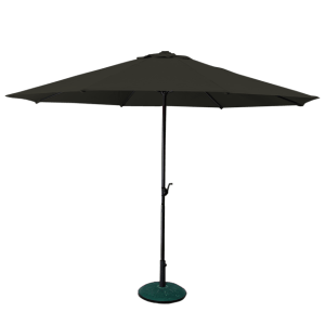 2.7 x 2.7 Black Outdoor Umbrella With Base
